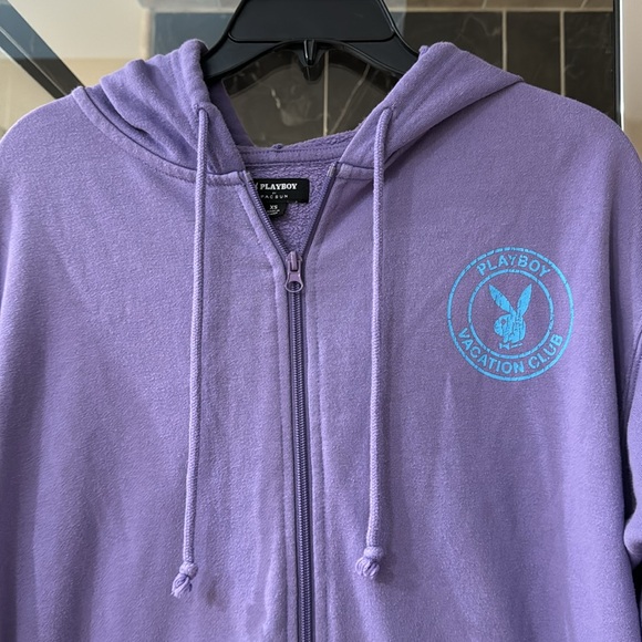 Playboy by Pacsun purple sweatshirt, size XS, like new condition. - Picture 2 of 6
